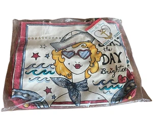 "NUEVO Bolso de Mano Brighton Seas The Day Promo NUEVO Sailor Girl Waves 14.5x15.5" - Imagen 1 de 6