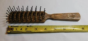 SPAZZOLA PER CAPELLI VINTAGE GOODY WOOD GRAIN 8" DISTRICANTE VENTILATA SOFFIATA MADE IN USA ~ BELLA! - Foto 1 di 5