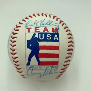 1992 Team USA Olympics Team Signed Baseball With Nomar Garciaparra JSA COA - Picture 1 of 9