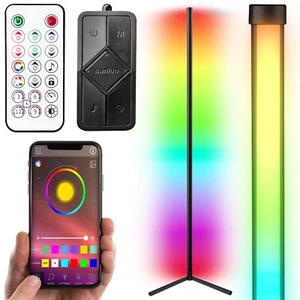 LED Stehlampe RGB Stehleuchte Ecklampe Farbwechsel Fernbedienung Einfach Retoo - Bild 1 von 18