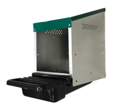 RNL RABBITNIPPLES GALVANIZED STEEL EGG ROLLOUT ONE 1 HOLE NESTING BOX CHICKEN LAYING NEST GREEN
