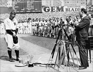 Lou Gehrig Day Photo 11X14 Yankees Luckiest Man Speech 1939 Yankee Stadium MLB - Picture 1 of 4