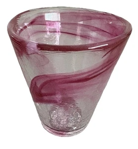 Kosta Boda Artisanal Glass Pink Swirl Mine Ulrica Hydman-Vallien, UHV Sweden Art - Bild 1 von 10