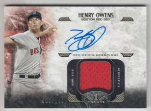 2016 Topps Tier One Autograph Relics #AT1RHO Henry Owens Auto Jersey /149 - Picture 1 of 2