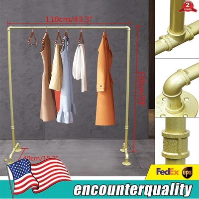 Estante de metal para ropa de hogar vestido de boda soporte de exhibición estante de ropa dorado Foto 1 de 4