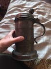 Seltener Zinnkrug Walzenkrug datiert 1797 Fichtenberg Meisterpunzen Antik Barock