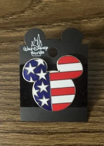 Walt Disney World Mickey Mouse American Flag Trading Pin Collectible - Picture 1 of 3