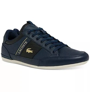 Lacoste Chaymon 0120 1 CMA Mens Blue Leather Lifestyle Sneakers Shoes Size 9 - Picture 1 of 6