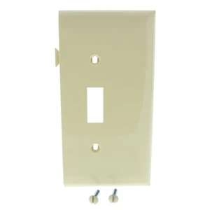 Pass & Seymour PJSE1-I Elfenbein 1-Gang Knebel unzerbrechlich Abschnitt Wandplatte Abdeckung - Bild 1 von 6