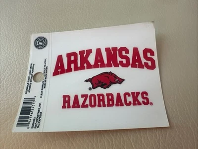 NEW Arkansas Razorbacks 4” Rico Reusable Static Cling Decal T3 - Image 1 of 3
