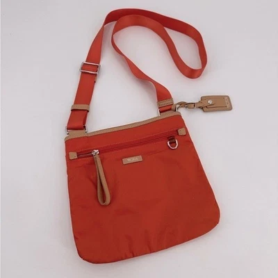 Tumi Crossbody Orange Nylon Travel Bag FLAWS - Image 1 of 4