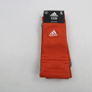 Miami Hurricanes adidas Aeroready Socks Men's Orange/Gray New - Picture 1 of 7
