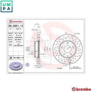2x BRAKE DISC 09.C651.1X FOR MAZDA P5Y1/P5Y5/P5Y4/P5Z3 1.5L S5-DPTS/DPTR 1.5L 3 - Picture 1 of 9