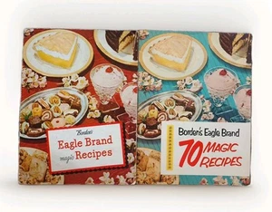 Vintage 1946 & 1952 Borden's Eagle Brand 70 Magic Recipe Booklets Cookbook - Picture 1 of 9