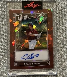 Craig Biggio Auto -Crystal Holo Bronze-Seasons In The Sun Leaf T-CB1 /30 - Picture 1 of 3