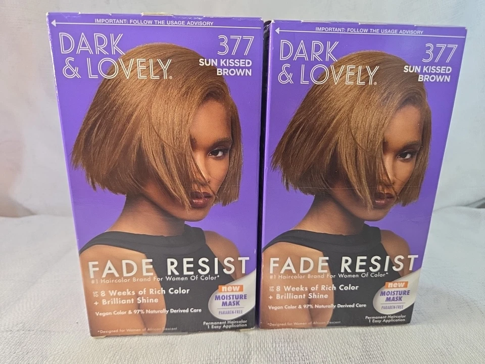 Dark and Lovely Fade Resist Rich Conditioning Color Sunkissed Brown 377 Lot Of 2 - Image 1 of 1