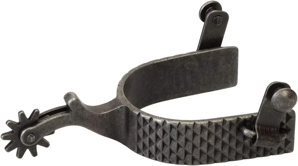 Espuelas raspadoras de cuero negro Weaver para hombre - caña de 2”, rueda de 10 puntos Foto 1 de 1