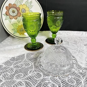Kristall Butterdose mit Kuppeldeckel und Finiel.  Seltenes Stück Fr West Germany Vintage - Bild 1 von 24