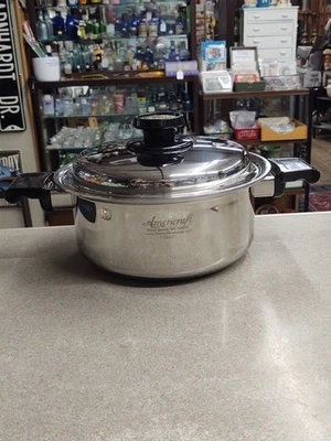 Americraft 4 夸脱厨房工艺汤锅不锈钢美国带盖  — 第 1/4 张图片