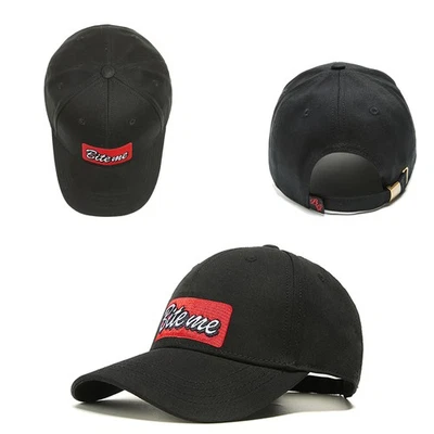 Mens Baseball Cap Cotton Adjustable Size Trucker Hat with Plastic Closure - Image 1 of 4