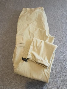 TopMan Pants Mens 34X30 Tan Cargo Pockets Belt Tapered Ripstop Tactical - Picture 1 of 18