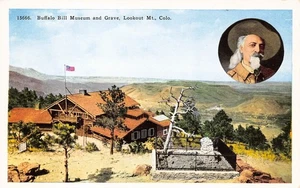 Lookout Mountain Golden Colorado Buffalo Bill Museum Grave Vtg Postcard CP457 - Picture 1 of 2
