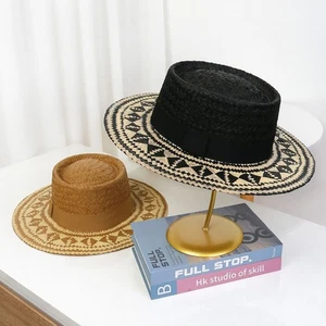 Wide Brim Western Cowgirl Hat Straw Panama Hat for Women & Men - Picture 1 of 16