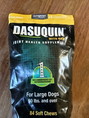 DASUQUIN WITH MSM JOINT HEALTH SUPPLEMENT FOR LARGE DOGS 60 LBS. & OVER 84 CHEWS - Image 1 of 3