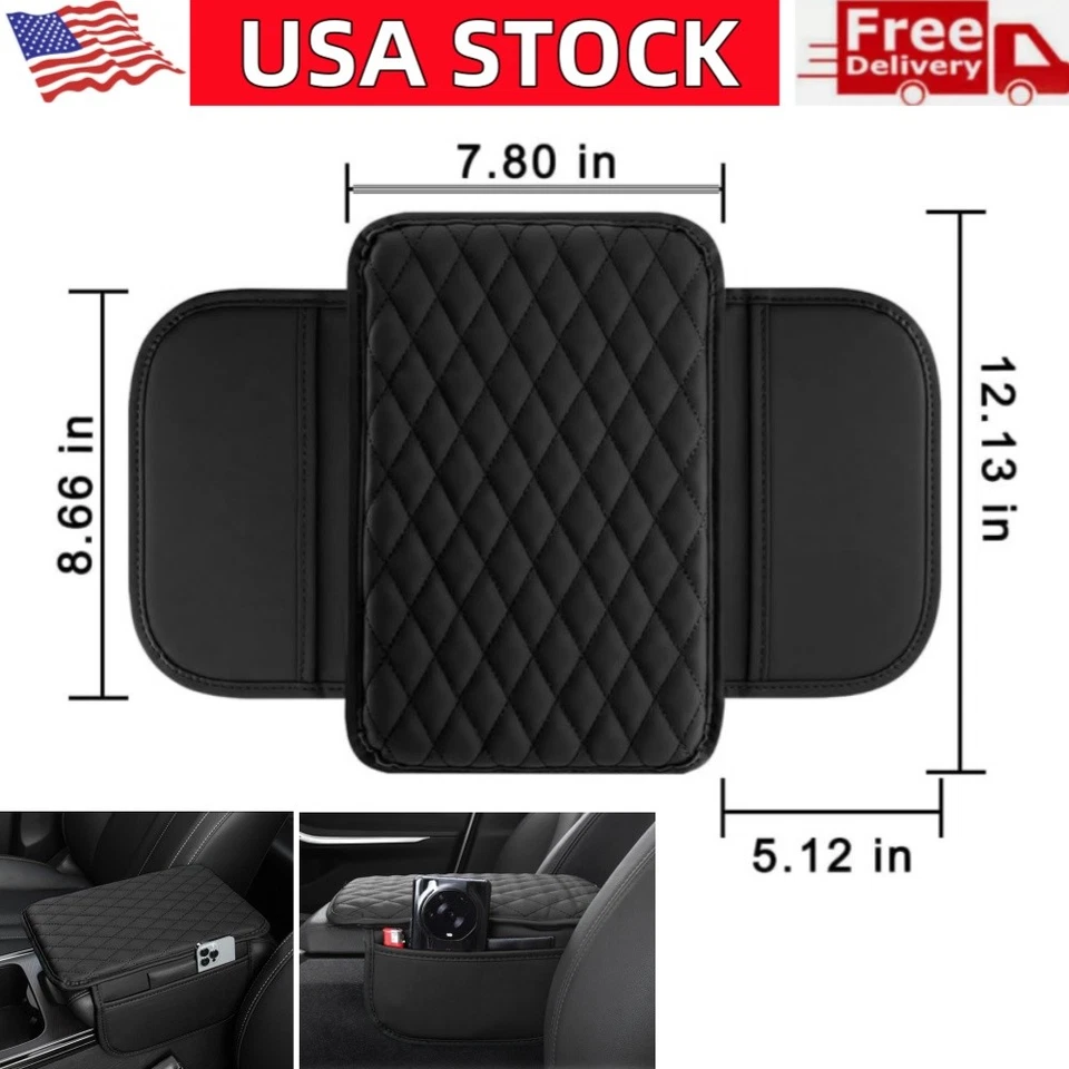 Cojín reposabrazos funda consola central coche con 2 bolsillos de almacenamiento almohadilla impermeable Foto 1 de 4