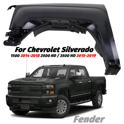 Fender For 2015-2019 Silverado 2500 HD 3500 HD Front Driver Side Primed Steel - Изображение 1 из 4