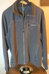 Eddie Bauer Jacket Mens Medium Gray First Ascent Full Zip Hiking Light Outdoors - Picture 1 of 8