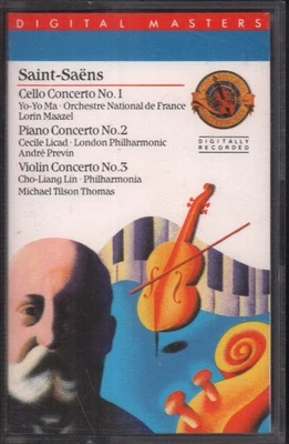 4046506 Saint-Saens Concertos cassette Europe Cbs Masterworks 1990 cassette - Image 1 of 2