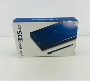 Top Zustand Nintendo DS Lite Cobalt Black (Nordamerikanische Version) Navy - Bild 1 von 12
