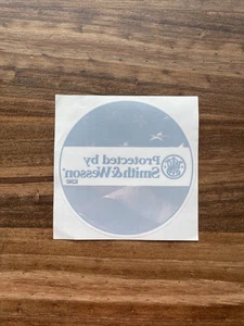 Smith & Wesson Round Logo American Flag Vinyl Inside Window Sticker 4” Inch - Picture 1 of 4