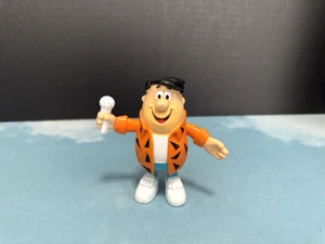 Fred Flintstone 1991 Rock Rockin Bendy Bendable Toy Figure Sänger Mikrofon - Bild 1 von 8