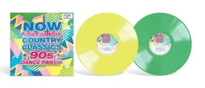 NOW Country Classics 90's Dance Party  Limited Edition 2 LP Yellow & Green Vinyl - Image 1 of 2