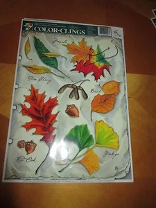 Fall Decor Fall Static Cling Window Decor Color Clings NEW - Picture 1 of 2