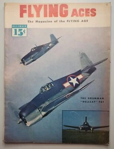 1943 Flying Aces Magazine Dec F6F "Hellcat" Airplane Storys Model Building M502 - Picture 1 of 12