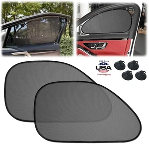 2Pcs Car Window Sun Shade Side Mesh Visor Windshield UV Shield Cover Kids USA - Picture 1 of 13