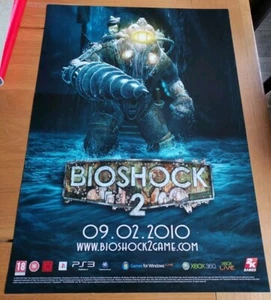 Bioshock 2 Big Daddy (2010) (PS3, 360) Game Poster 59cm x 42cm (VERY RARE) - Picture 1 of 12