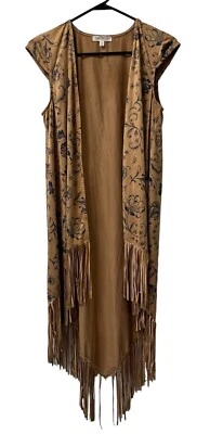 Love, Fire Size Medium floral boho duster kimono Hippie Peasant Colorful - Image 1 of 4