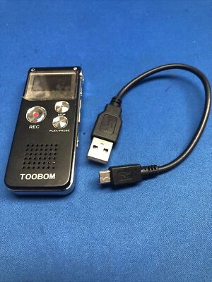 Grabadora de voz de audio digital TOOBOM multifuncional recargable de 8 GB Foto 1 de 4