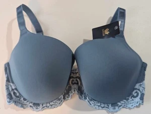 NWT WACOAL INSTANT ICON CONTOUR BLUE BRA 36DDD 853322 - Picture 1 of 2