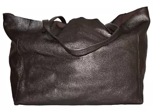 Borsa a mano vintage KURT GEIGER grande pelle bronzo IO SONO PELLE slouchy tote 12x15 - Foto 1 di 15