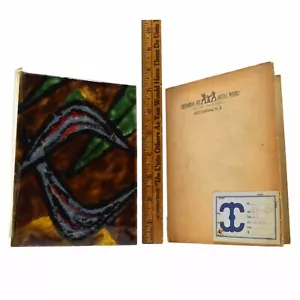 Antique SALESMAN SAMPLE(?) Painted Tile/Panel "COLUMBIAN ART METAL WORKS" (2of8) - Bild 1 von 7