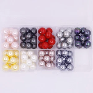 90 PIEZAS Mezcla de Color Real Medio Perforado Cáscara Redonda Hágalo usted mismo 10 mm con Caja Cuentas Sueltas - Imagen 1 de 6
