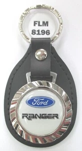 Ford RANGER Royal Classic 8196 Leather/Chrome Key Ring 2008 2009 2010 2011 2012 - Picture 1 of 5