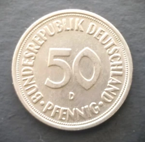 Germania 1968 D ~ moneta da 50 pfennig ~ KM # 109 - Foto 1 di 2