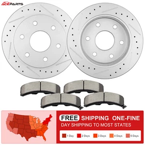 FOR CHEVROLET GMC K1500 K2500 BLAZER TAHOE YUKON FRONT DISC ROTORS + BRAKE PADS - Picture 1 of 7