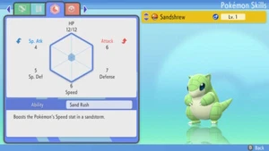 Pokemon Diamante Brillante Perla Brillante BDSP - Brillante 6IV Sandshrew - Imagen 1 de 3